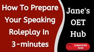 How To Prepare Your Role play Card During The Preparation Time