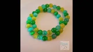 Bracelet en Pierres &OElig;il de Chat &ndash; Couleurs Vari&eacute;es & Reflets Magiques nuances de vert