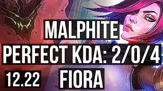 MALPHITE vs FIORA (TOP) | 2/0/4 | EUW Diamond | 12.22