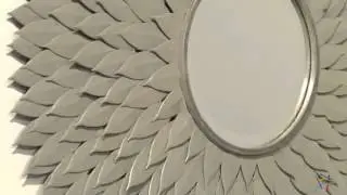 Piana Metal Leaves Decorative Wall Mirror - 36 diam. in. - Product Review Video