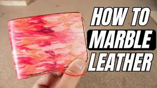 How to Marble Leather with Shaving Cream and Dye | DIY Leathercraft