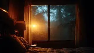 Night Crickets & Gentle Drizzle 🌲 Soft Rain Sounds for Sleep, Study & Calm Mind | ASMR