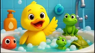 Bath Time Splash Song! Fun & Cute Bath Rhyme for Kids | Bobby the Duck & Friends