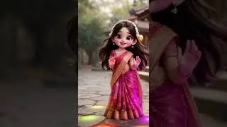 💃 Cute Desi Disco Dance | 3D Cartoon Saree Girl | No Copyright Music
