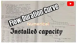 Flow Duration Curve || Installed Capacity || Numerical ||