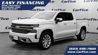 Carfive - White 2020 Chevrolet Silverado 1500 High Country Crew Cab &ndash; 4WD &ndash; Gasoline &ndash; 5 Passengers.