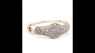 Edwardian Brooch Conversion Filigree Diamond Bracelet