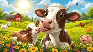 🐄💖 Cow Licks & Love: Friendship, Family & Animal Superpowers! 🌾 | Fun Animals for Kids