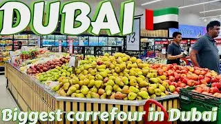 PRICES IN DUBAI BIGGEST HYPERMARKET CARREFOUR FULL REVIEW 2024 | 4K || 🇦🇪