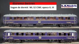 Vagon de dormit  WL S2, albastru, CIWL, inscripții franceze/rom&acirc;ne, epoca .II-IIIa