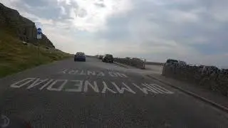 Marine Drive Llandudno on a motorcycle