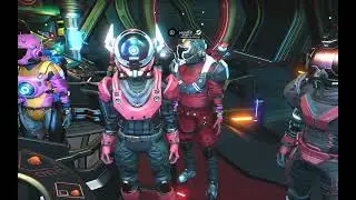 No Man's Sky - gathered around the Construction Research Station