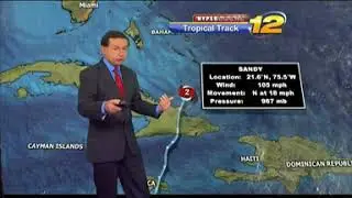 Weather Forecast for Superstorm Sandy from October 25, 2012