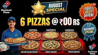 6 DOMINOS PIZZA in ₹00 मे😋|dominos coupon code today|Domino's Pizza offer|dominos pizza offers today