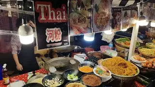 ⁴ᴷ MBK BANGKOK Thai Street Food - outside the MBK Shopping Mall