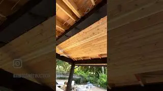 Soffit install at our job in Langley BC #woodworking #deckbuilding #deckconstruction #deck #sundeck