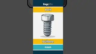 🇬🇧🇮🇹 bolt - bullone : learn English : impariamo l'inglese : vocabulary builder