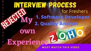Zoho interview process for freshers | Beginners Codings
