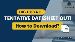 IGNOU 1st Tentative Datesheet Released 🔥 Big Update + How to Download | June 2026 Exams