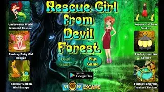 Wow Rescue Girl from Devil Forest Walkthrough [WowEscape]