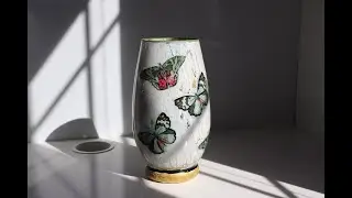 Decoupage Vase Art with Crackle Medium