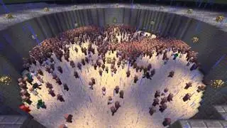 Minecraft: 1 Zombie vs. 1000 Villagers