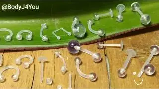 BodyJ4You Body Piercing Retainers | Transparent Bioplast Piercing Coverups