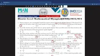 DMO Sample SET IX Walkthrough by Aayush Pandey, Bastav Khatiwada, and Prajit Adhikari