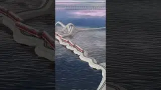Wow! This Train Successfully Traversed the Sloping Zigzag Railroad in the Middle of the Sea