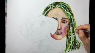Abstract hair portrait Painting #art #design  #portrait #abstract #arte #retratos #pinturas