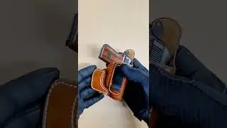 Azula Gun Holsters Leather IWB , Appendix Carry Holster For Beretta 950 Jetfire .25 acp / .22 Pistol