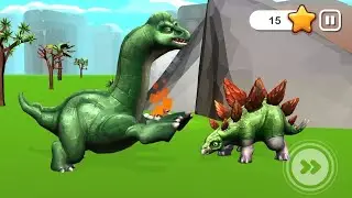 Dinosaur Park | Brachiosaurus vs Stegosaurus fight. | MFA Gamerz