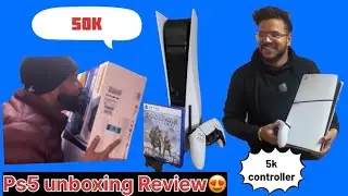 Ps5 unboxing 😍 review and check reaction and play game 😱