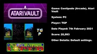 Centipede (Arcade, Atari Vault) - PC - 20,993 points