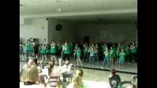 girl scouts rocking the mall at the KMCC-Ramstein Germany