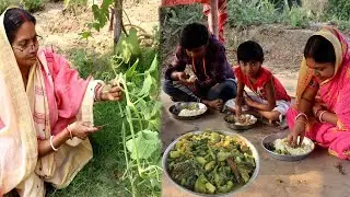 সুস্বাদু এই কুমড়ো শাকের রেসিপি দুপুরের সব ক্লান্তি মুছে দিলো ll Kumro Shak in Bengali Village Style