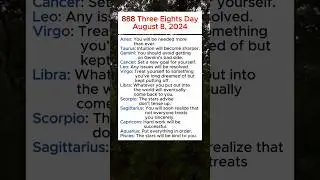 888&hellip;August 8,2024 #horoscope #888 #august #2024 #signs #recommended #zodiac #astrology #zodiacsigns