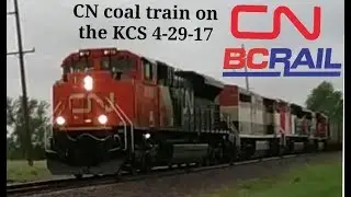 HD: Canadian National Railway coal train EB on the KCS Mexico Sub near Curryville, MO 4-29-17