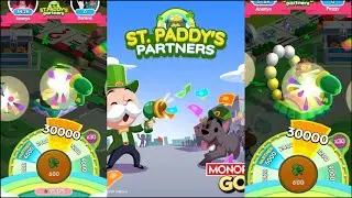 Monopoly Go | ST.PADDY'S PARTNERS | x30 SPIN | CARRIED 2 SUBSCRIBERS @monopolygo #monopolygo