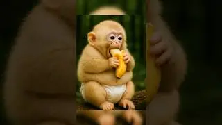 baby monkey hungry😣🍕 #cutemonkey #monkeylife #babymonkey