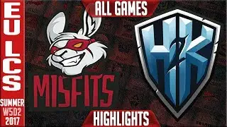 Misfits vs H2K ALL GAMES Highlights | EU LCS Week 5 summer 2017 | MF vs H2K