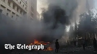 Moment suspected Russian air strike hits Idlib hospital