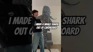 How I made a whale shark out of cardboard for my wall #craft #art #diy #diyart #craftideas