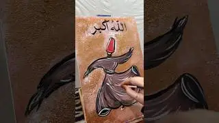 Easy way to do texture painting on a canvas Sufi dervish painting #textureart #sufismpoetry