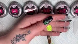 CJP Acrylic Pre Mixed Glitter Swatches ❤️