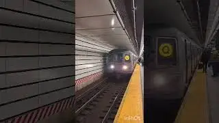 96th Street Brooklyn Bound R46 R68 R68A N Q trains action at 86th Street 