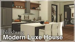 Bloxburg - Modern Luxe Roleplay House Speedbuild 🩶 (interior + full tour)