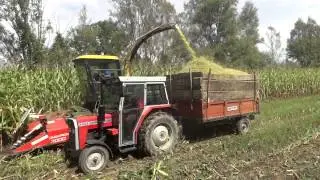 john deere 5820 maish&auml;cksler mit kemper champion 3000