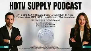 NTI E-SDS-TAA-V2 Smoke Detector w/Built-In Fixed-Temperature 135&deg;F (57&deg;C) Heat Sensor -TAA-compliant