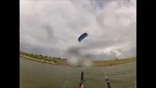 How to Self Launch a Bow Kite. Light winds with the Litewave Wing. Texas City 